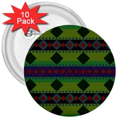 Background Pattern Texture Design 3  Buttons (10 pack) 