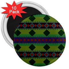 Background Pattern Texture Design 3  Magnets (10 pack) 