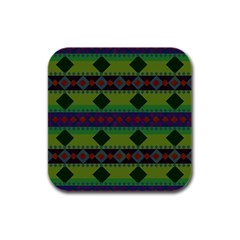 Background Pattern Texture Design Rubber Square Coaster (4 pack)