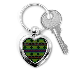 Background Pattern Texture Design Key Chain (Heart)