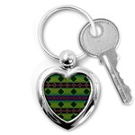 Background Pattern Texture Design Key Chain (Heart) Front