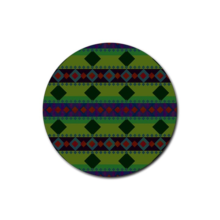 Background Pattern Texture Design Rubber Coaster (Round)