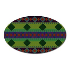 Background Pattern Texture Design Oval Magnet