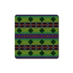 Background Pattern Texture Design Square Magnet by Wegoenart