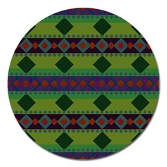 Background Pattern Texture Design Magnet 5  (Round)