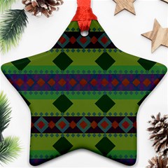 Background Pattern Texture Design Star Ornament (Two Sides)