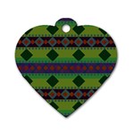 Background Pattern Texture Design Dog Tag Heart (Two Sides) Front