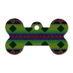 Background Pattern Texture Design Dog Tag Bone (One Side)