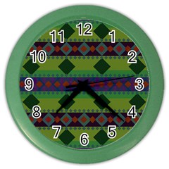 Background Pattern Texture Design Color Wall Clock