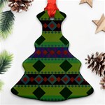 Background Pattern Texture Design Ornament (Christmas Tree)  Front