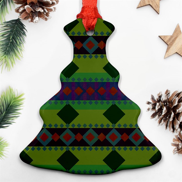 Background Pattern Texture Design Ornament (Christmas Tree) 