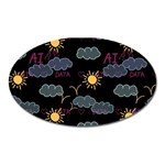 Illustration Cloud Computing Pattern Oval Magnet Front