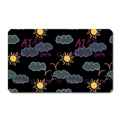 Illustration Cloud Computing Pattern Magnet (rectangular) by Wegoenart