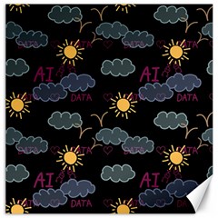 Illustration Cloud Computing Pattern Canvas 16  X 16 