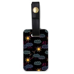 Illustration Cloud Computing Pattern Luggage Tag (one Side) by Wegoenart