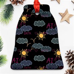 Illustration Cloud Computing Pattern Bell Ornament (two Sides)