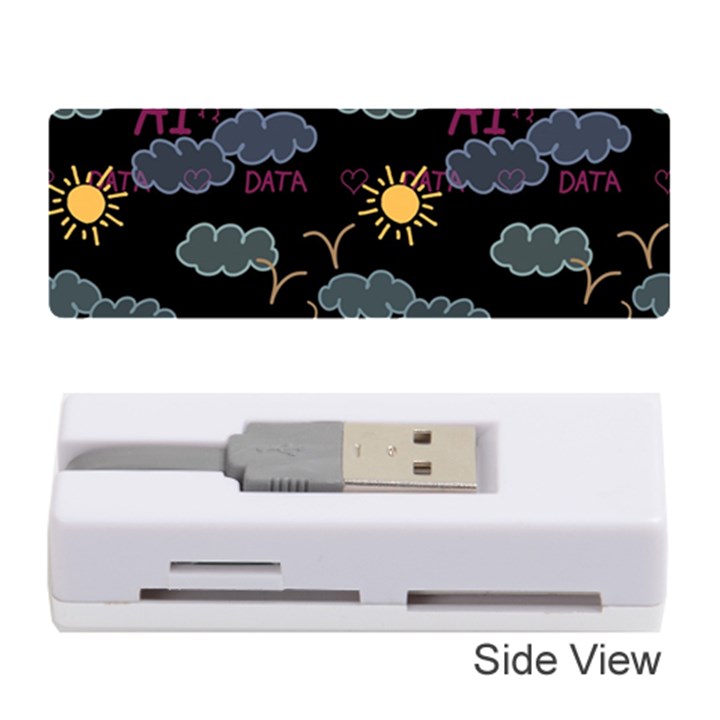 Illustration Cloud Computing Pattern Memory Card Reader (Stick)