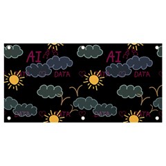 Illustration Cloud Computing Pattern Banner And Sign 4  X 2 