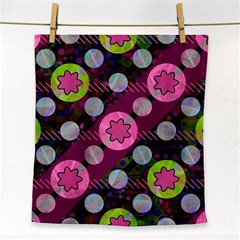 Background Circles Abstract Pattern Face Towel by Wegoenart