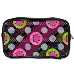 Background Circles Abstract Pattern Toiletries Bag (one Side) by Wegoenart