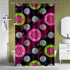 Background Circles Abstract Pattern Shower Curtain 48  X 72  (small)  by Wegoenart