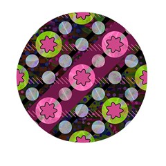 Background Circles Abstract Pattern Mini Round Pill Box (pack Of 5) by Wegoenart