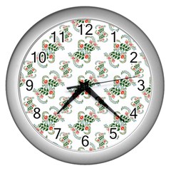 Background Wallpaper Decor Backdrop Wall Clock (silver) by Wegoenart