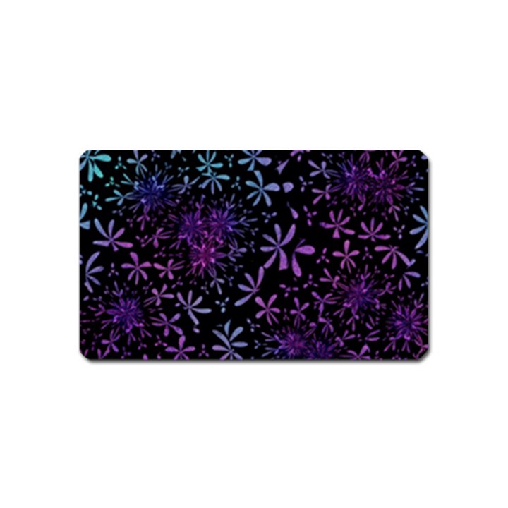 Retro Flower Pattern Design Batik Indonesia Magnet (Name Card)