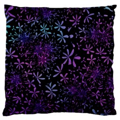 Retro Flower Pattern Design Batik Indonesia Large Cushion Case (two Sides) by Wegoenart