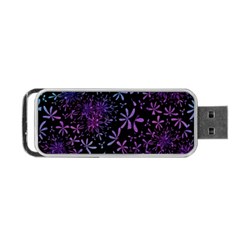 Retro Flower Pattern Design Batik Indonesia Portable Usb Flash (two Sides) by Wegoenart