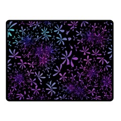 Retro Flower Pattern Design Batik Indonesia Double Sided Fleece Blanket (small)  by Wegoenart