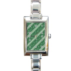 Vector Batik Pattern Java Indonesia Art Rectangle Italian Charm Watch by Wegoenart