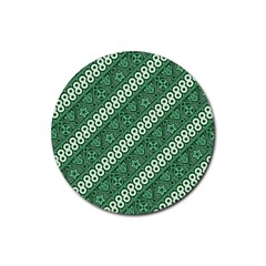 Vector Batik Pattern Java Indonesia Art Rubber Round Coaster (4 Pack) by Wegoenart