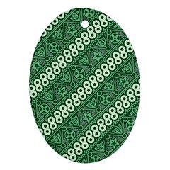 Vector Batik Pattern Java Indonesia Art Oval Ornament (two Sides) by Wegoenart