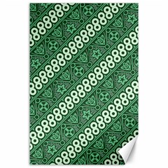 Vector Batik Pattern Java Indonesia Art Canvas 24  X 36  by Wegoenart