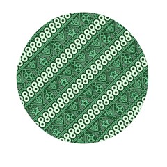 Vector Batik Pattern Java Indonesia Art Mini Round Pill Box by Wegoenart