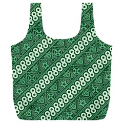 Vector Batik Pattern Java Indonesia Art Full Print Recycle Bag (xxl) by Wegoenart