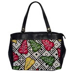 Vectoe Leaves Foliage Batik Seamless Pattern Oversize Office Handbag Front