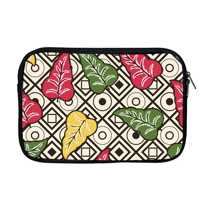 Vectoe Leaves Foliage Batik Seamless Pattern Apple MacBook Pro 17  Zipper Case