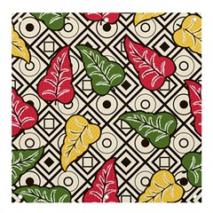 Vectoe Leaves Foliage Batik Seamless Pattern Banner And Sign 4  X 4 