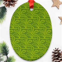 Oak Tree Nature Ongoing Pattern Ornament (oval)