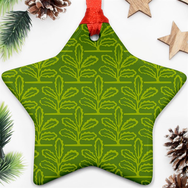 Oak Tree Nature Ongoing Pattern Ornament (Star)