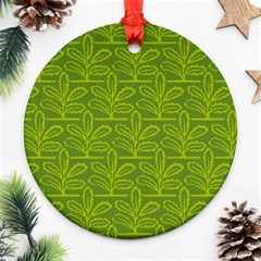 Oak Tree Nature Ongoing Pattern Round Ornament (two Sides)