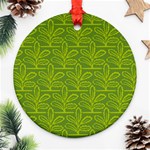 Oak Tree Nature Ongoing Pattern Round Ornament (Two Sides) Front