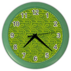 Oak Tree Nature Ongoing Pattern Color Wall Clock by Mariart