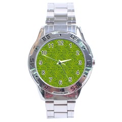 Oak Tree Nature Ongoing Pattern Stainless Steel Analogue Watch by Mariart