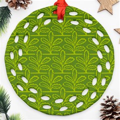 Oak Tree Nature Ongoing Pattern Ornament (round Filigree)