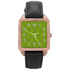 Oak Tree Nature Ongoing Pattern Rose Gold Leather Watch  by Mariart