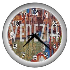 Venezia Boat Tour  Wall Clock (silver) by ConteMonfrey