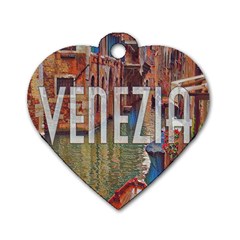 Venezia Boat Tour  Dog Tag Heart (two Sides) by ConteMonfrey